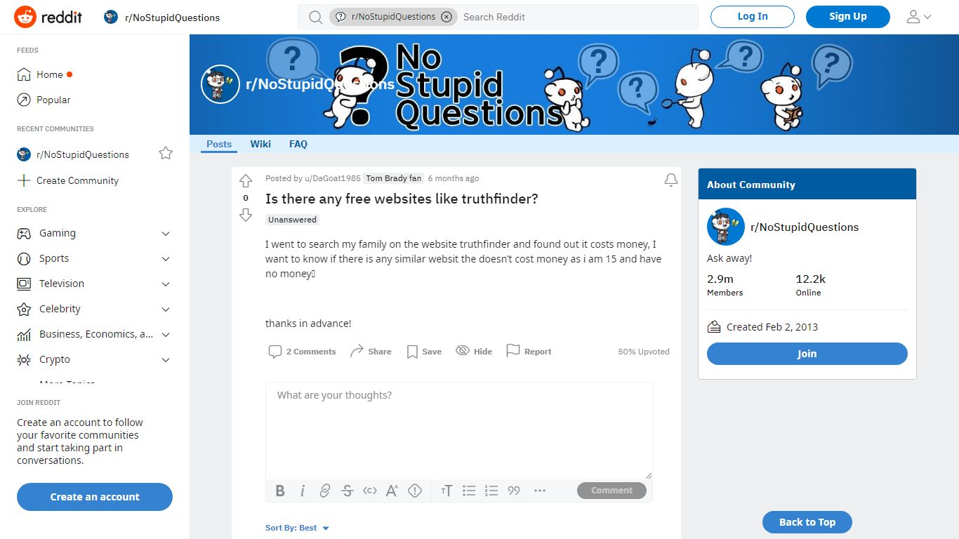 Is there any free websites like truthfinder? : NoStupidQuestions